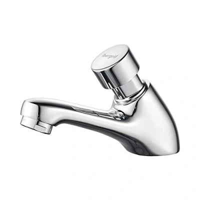 Imagen de Ibergrif ‎M21901 Grifo de Lavabo Temporizado para Baño Cocina Pública, Cierre Automático, Ahorro Agua, Cromo