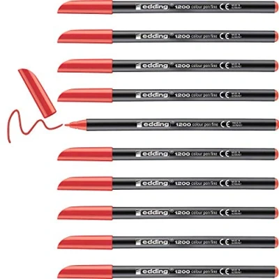 Imagen de Rotulador edding punta fibra 1200 rojo n.2 redonda 0.5 mm