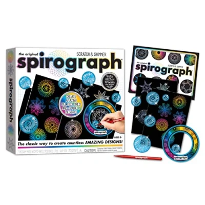 Imagen de Silverlit SPIROGRAPH Estuche multicolor y con lentejuelas Ocio creativo Mandala Espirales mágicas! Idea de regalo Kit dibujo Folleto muchos diseños Juguete infantil a