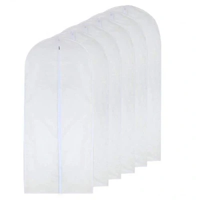 Imagen de HomeClean Bolsa de Ropa Transparente 60cm x 140cm Vestido Largo a Prueba polillas Bolsas Cubierta Polvo con Cremallera Completa Transpirable Blanca para guardarropas Paquete 6