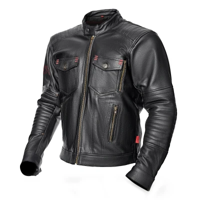 Imagen de Chaqueta de cuero para moto ADRENALINE BOSTON PPE Talla 4XL
