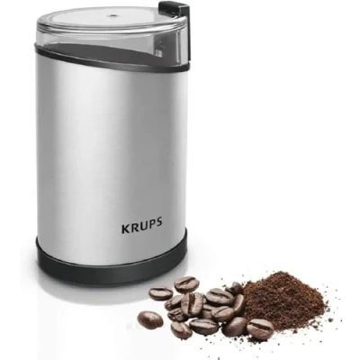 Imagen de Krups Fast Touch GX204D Molinillo de café eléctrico acero inoxidable con 200 W potencia, Color negro, 75 g