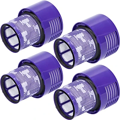 Imagen de McFilter 4 filtros adecuados para Dyson V10 SV12 filtro HEPA 969082 01, de repuesto lavable, la serie Cyclone Absolute Extra, Animal, Total Clean, Motorhead, Parquet, Níquel