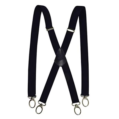 Imagen de Olata Tirantes Finos Unisex en X. Con Clips de Mosquetón 2.5 cm. Azul Marino
