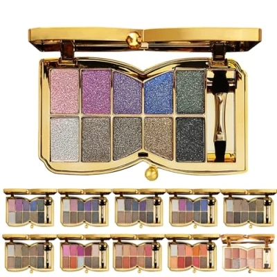 Imagen de 10 Colors Sparkle Shimmer Eyeshadow Palette, Glitter Professional Makeup Palette (01#)