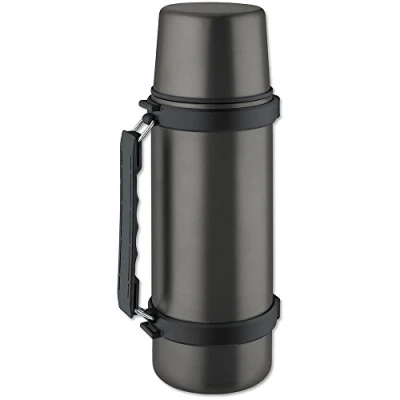 Imagen de Isosteel Isolierflasche Travel 1,0 Liter Titan Grau Frasco de vacío, Acero Inoxidable, Plateado, 1000 ml