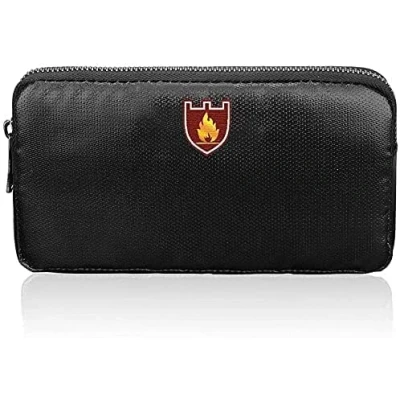 Imagen de TKTTBD Bolsa de dinero ignífuga Caja / bolsillo para documentos Fuego y resistente al agua billetes Funda recubierta silicona carpetas, joyas pasaporte