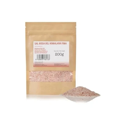Imagen de FRISAFRAN sal Rosa del himalaya fina 200g 100% Natural no refinada Alto contenido de minerales Origen Pakistán