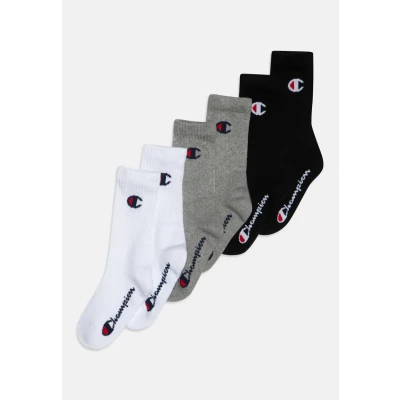 Imagen de Champion CREW Unisex 6 PACK Calcetines de deporte para niños, Talla: 27 30, Schwarz/grau/weiß