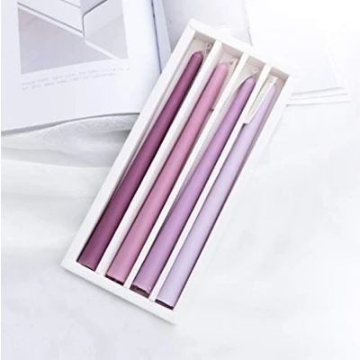 Imagen de vela de perfumada color regalo más 7 horas duración juego 4 (violeta lavanda)