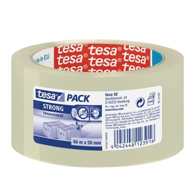 Imagen de Tesa 57167 00000 05 Cinta adhesiva transparente, 50 mm x 66 m, 6 unidades