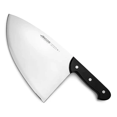 Imagen de Arcos Cuchillo Carnicero Acero Inoxidable y Hoja 260 mm. 730 gr. Uso prolongado pesado. Mango ergonómico Polioximetileno POM. Serie Universal. flexible. Borliso. Color negro.