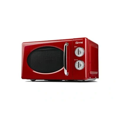 Imagen de Girmi FM21 Horno microondas combinado, diseño vintage, 20 litros, 700+800 W, rojo