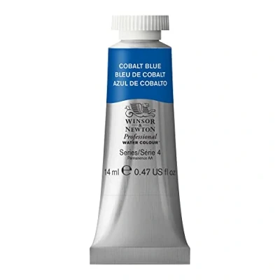 Imagen de Winsor &amp; Newton Acuarela Profesional Pintura de Acuarela, Alta Luminosidad, Resistente a la Luz, Calidad Archivo, Tubo 14 ML, Color Azul Cobalto