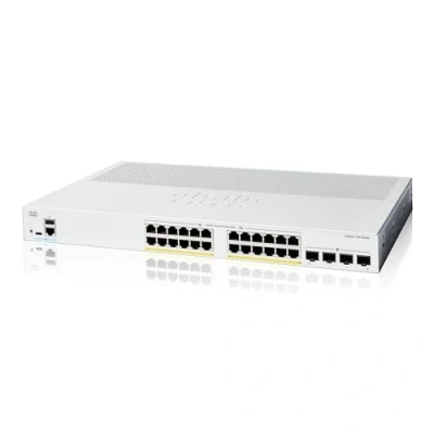 Imagen de Cisco Switch Inteligente Catalyst 1200 24P 4G, GE de 24 Puertos, PoE, SFP 4x1, protección Limitada por Vida (C1200 24T 4G)