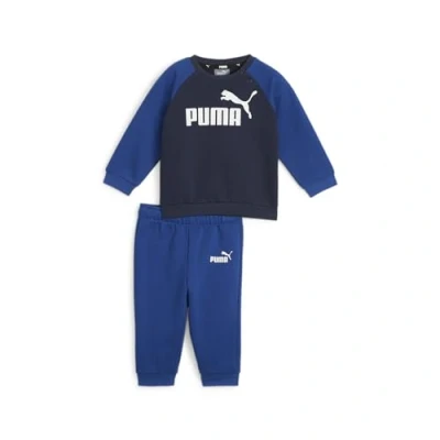 Imagen de Puma Minicats Raglan Jogger Unisex SET Pantalones para niños, Talla: 3m, Blue/black