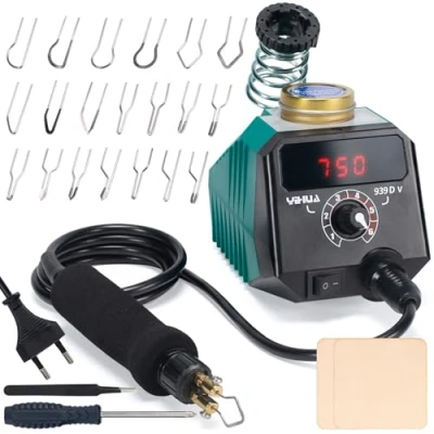Imagen de YIHUA 939D V Kit de quema grabador madera pluma con pantalla digital 20 puntas alambre, desmontable, pinzas utilizadas como herramienta
