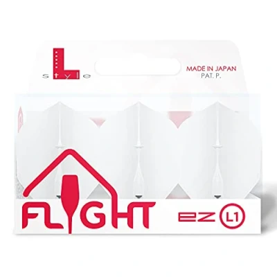 Imagen de L Style Flights EZ Vuelos de dardos estándar (blanco)