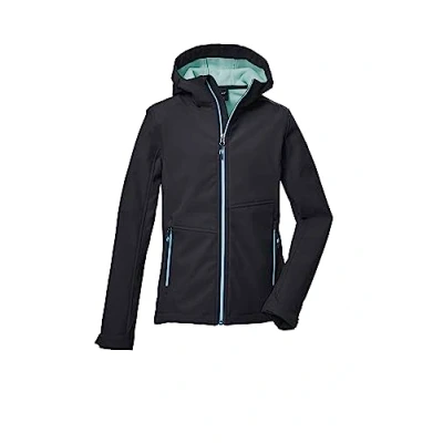 Imagen de killtec niñas Chaqueta softshell con capucha/chaqueta exterior repelente al agua KOW 168 GRLS SFTSHLL JCKT, black, 128, 40925 000