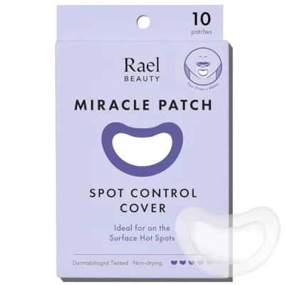 Imagen de Rael parches para espinillas, milagrosos,parches granos, cubierta grande control de manchas, hidrocoloides acné la cara, tiras brotes, zit (10 unidades)