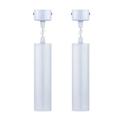 Imagen de Popp® Foco Cilindro Lámpara GU10 (Bombilla No incluida) Colgante Techo Superficie Interior Moderno IP20 Ø52*200mm (Pack 2, Blanco)