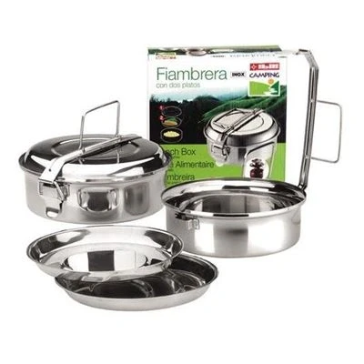 Imagen de Ibili Fiambrera con Platos INOX 16 CMS, Stainless Steel, Multicolour