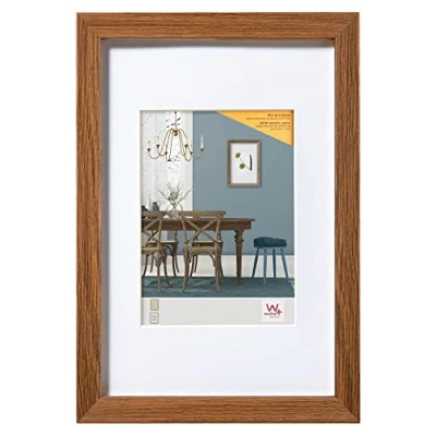 Imagen de walther design EFX040P Marco de madera Fiorito Cristal artístico, 30x40 cm, roble oscuro