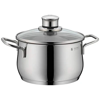 Imagen de WMF Diadem Plus Olla 2L Ø16cm , Acero Inoxidable Cromargan, con Tapa de Cristal