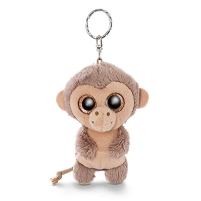 Imagen de NICI Glubschis: El Original Glubschis Llavero de Mono Peluche Hobson 9 cm Tiernos Juguetes Animales del Zoo Lindo Colgante para Cordones y llaveros Mini Juguete niñas niños