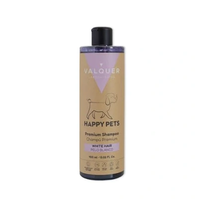 Imagen de Valquer Champú Premium para Perros con Pelaje Blanco o Claro Pantenol y Extracto de Lavanda. Perro. Champu Gatos 400 ml. (Pelo Blanco)
