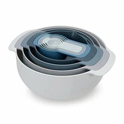 Imagen de Joseph Mixing Bowl / Colander Sieve Measuring Spoon Nest Sky 9 Piece