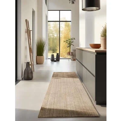 Imagen de Hanse Home Alfombra de Yute Natural para salón, 100% Yute, Tejida a Mano y respetuosa con el Medio Ambiente, Fibra Bohemia, Dormitorio, Comedor, Color Dorado Natural, 80 x 150
