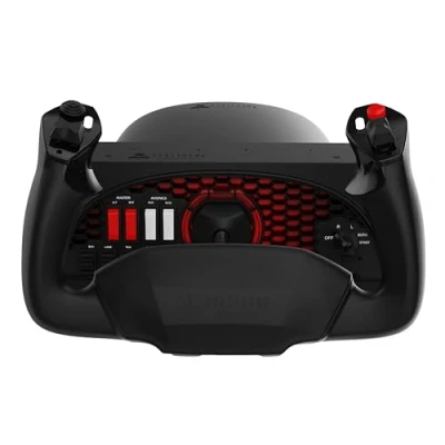 Imagen de Honeycomb Aeronautical Alpha Flight Controls Yoke &amp; Switch Panel in aviation quality for simulators, Universal control system simmers, student pilots and pilots, simulator PC
