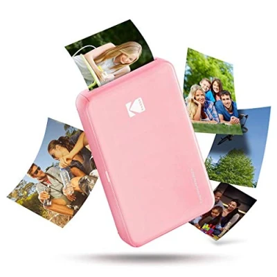 Imagen de Kodak Impresora fotográfica mini 2 HD, instantánea, inalámbrica y portátil, con tecnología de impresión patentada 4Pass, compatible iOS Android, rosa