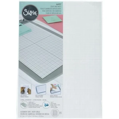 Imagen de Sizzix Accessory Sticky Grid Sheets 8 1/4 «x 11 5/8&quot; 5PK 664927 Capítulo 3 2022, Multicolor, One Size