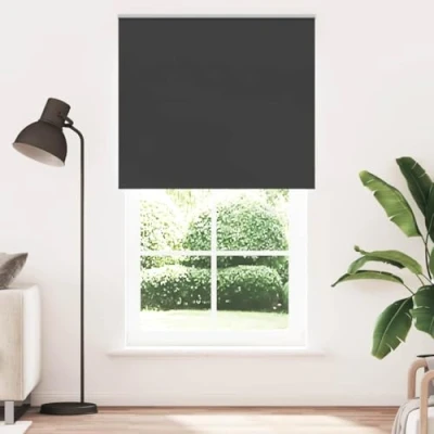 Imagen de vidaXL Estor Enrollable Opaco Negro 135x210 cm Tela Ancho 131,6