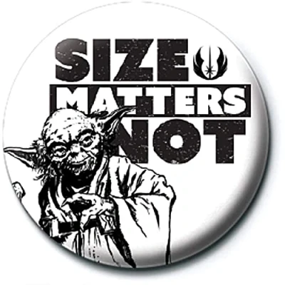 Imagen de Star Wars Insignia de botón &quot;El tamaño no importa