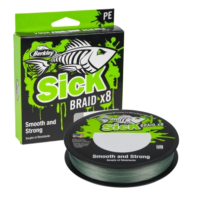 Imagen de Berkley Sick Línea Trenzada Moss Green 2000m 0.10mm (7.5kg) Hilo trenzado