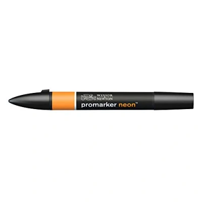 Imagen de Winsor &amp; Newton 0205404 ProMarker Neon Rotulador profesional (2 puntas, fino y ancho, para dibujos, diseño diseños), color naranja