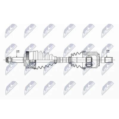 Imagen de NTY NPW HY 545 Árbol de transmisión Eje delantero, izquierda 676 KIA: Sportage III