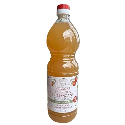 Imagen de vinagre Sidra de manzana madre 1 Litro para disfrutar 100% Italiano Modena marca reconocida ACETUM sin preservantes ni conservantes orgánico
