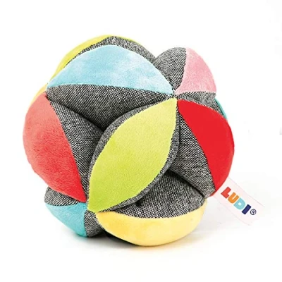 Imagen de Ludi 30039 Pelota de Agarre Aprendo A Rodar, Lanzar y Atrapar la Hecho Tela Suave Lavable Partir los 6 Meses Edad