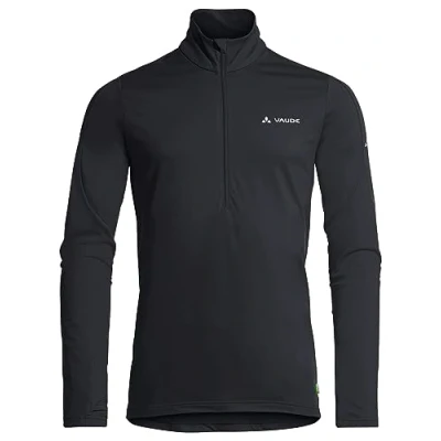 Imagen de Vaude Sudadera Livigno para hombre, media cremallera, color negro, talla M