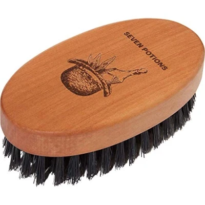 Imagen de Cepillo para barba Seven Potions de Cerdas jabalí. Madera peral y 100% jabalí primer corte. firmes dominar suavizar el pelo facial