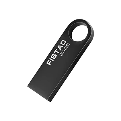 Imagen de Memoria USB 64 GB Portátil Mini Metal Flash Drive 2.0 Impermeable Pen para Almacenamiento de Datos Externo PC/Tableta (Gris)