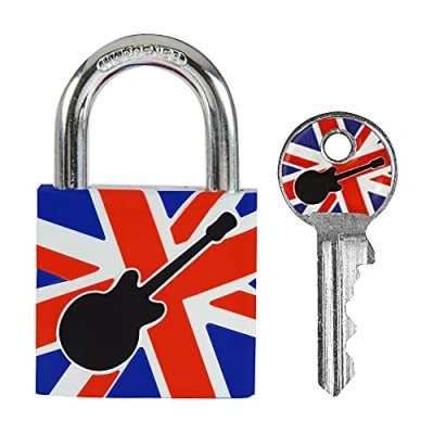 Imagen de Master Lock 0, Candado Para Taquilla O Cajonera Con Motivos Guitarra Hombre, Multicolor, 30 Mm