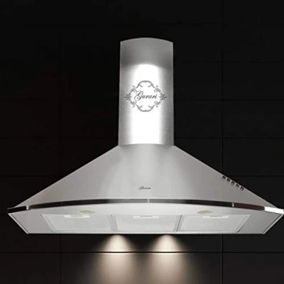 Imagen de Gurari 046 IS Campana extractora de pared 90 cm 1000 m3/hCampana Lujo fabricante 3 velocidades m3/h LED Acero inoxidable Recirculación posible