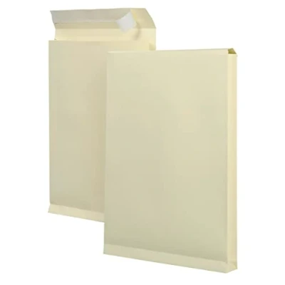 Imagen de Bong 14340 Sobres Bolsas E4B con fondo reforzado y cierre adhesivo (262 x 371 38 mm, papel de estraza 170 gm², 125 unidades), color crema