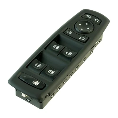 Imagen de Botonera elevalunas compatible para Megane 3, Laguna Fluence (2007 2016) mando delantero izquierdo (conductor) CON retrovisores abatibles 809610006R
