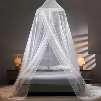 Imagen de Sekey XXL Mosquitera para Individual Bette Cama Simple Red contra Mosquitos con Kit de Colocación Mesh Antinsectos, Antimosquitos, Rápida y Fácil Instalación, 60x250x1200cm, Blanco
